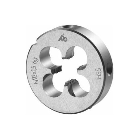 Holex M12X1.5 HSS Round Die, Closed/Pre-Slit Form 141070 12X1,5